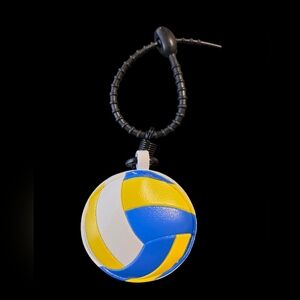 Volleyball Vegan Bag Charm Keychain